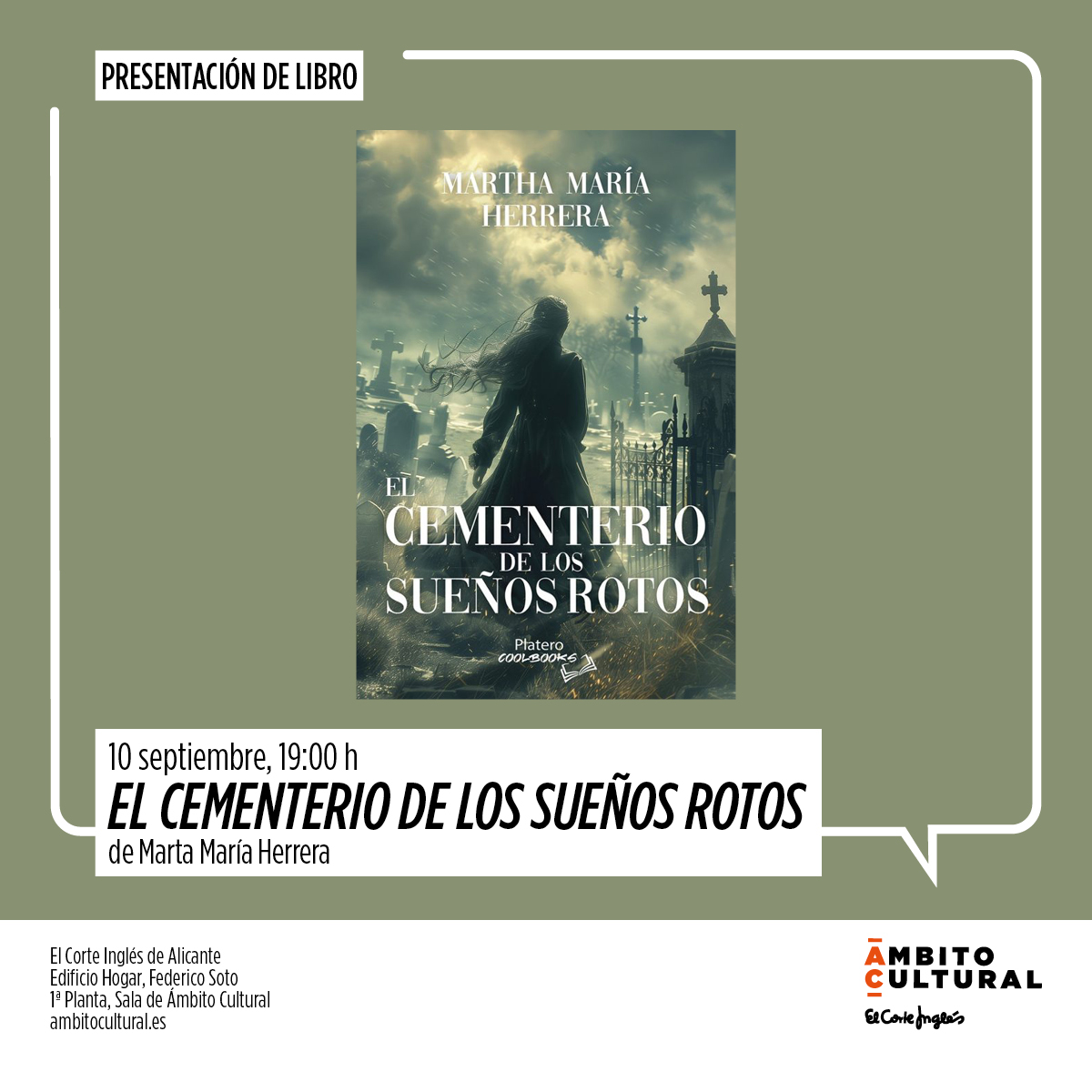 Presentación libro “El cementerio de los sueños rotos” de Marta María Herrera